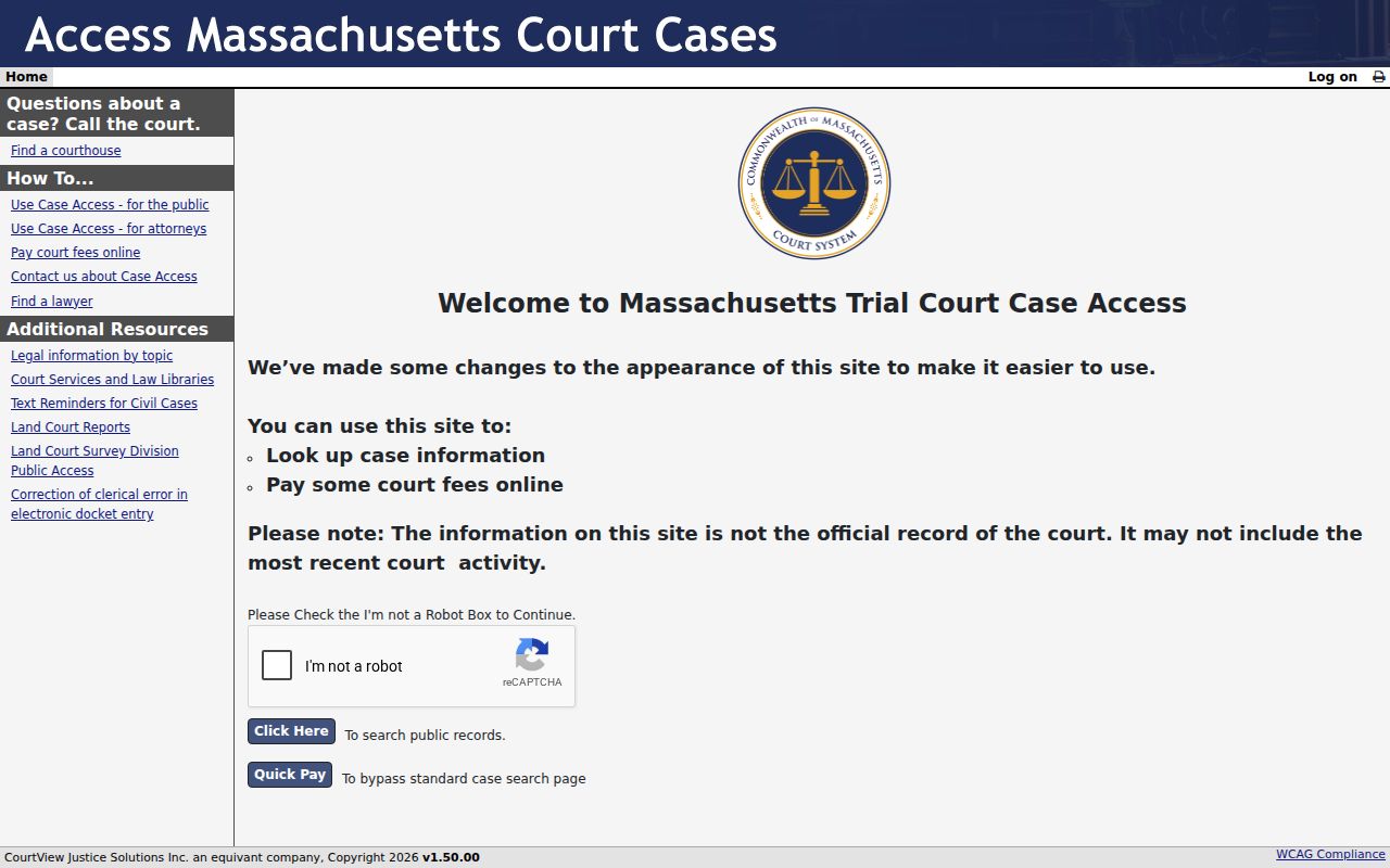 Westford residents directory MassCourts case search