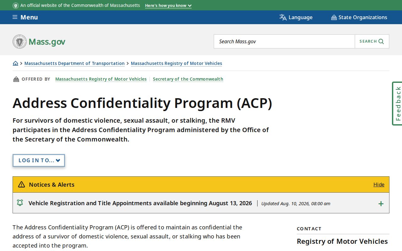 Westford neighbors Address Confidentiality Program information